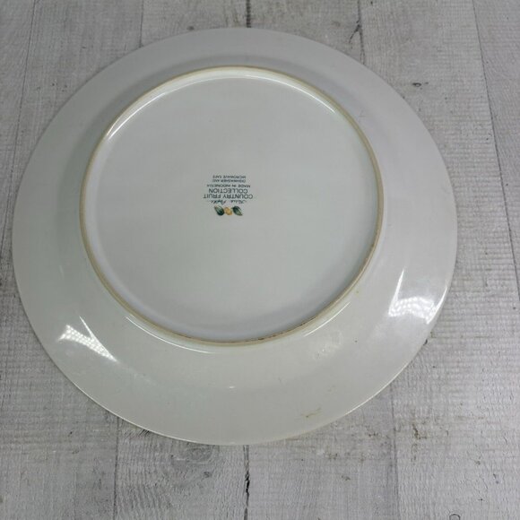 Vintage Julie Pople Avon COUNTRY FRUIT COLLECTION Porcelain Dinner Plate Set 2 - Picture 3 of 16